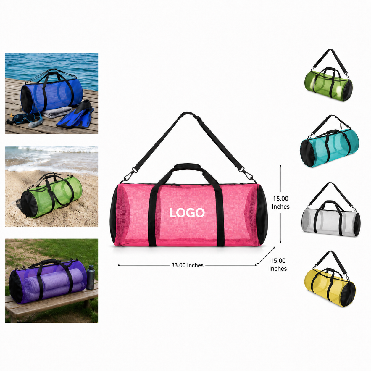Foldable Mesh Diving Gear Duffel Bag