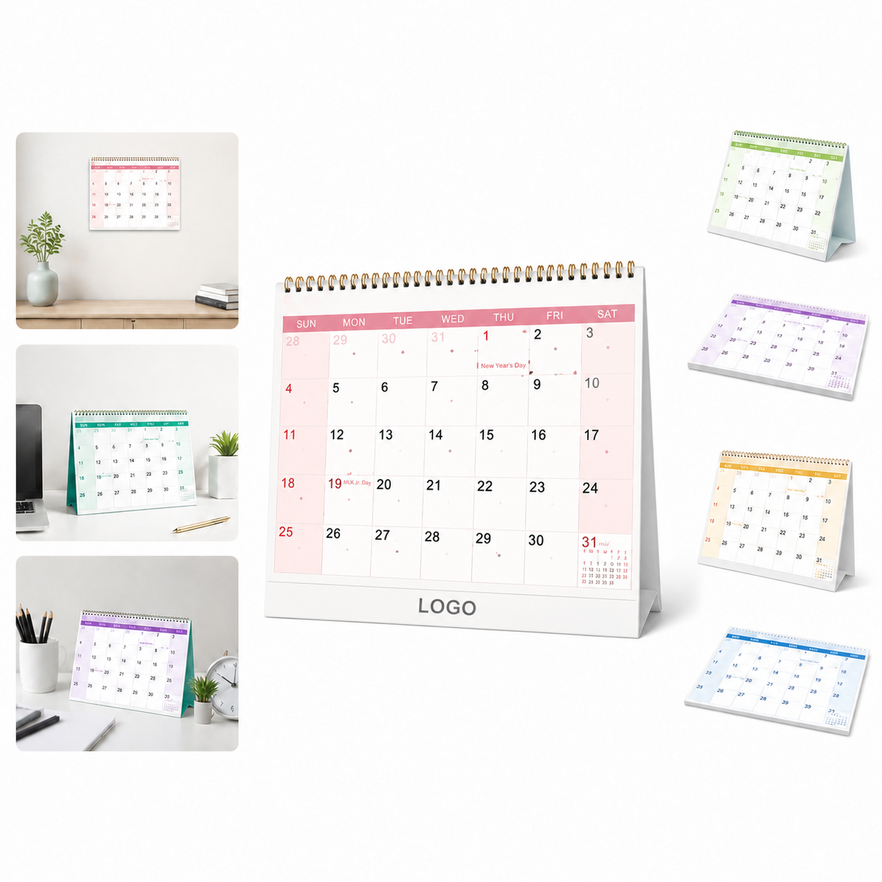 Desktop and Hanging Flip Calendar