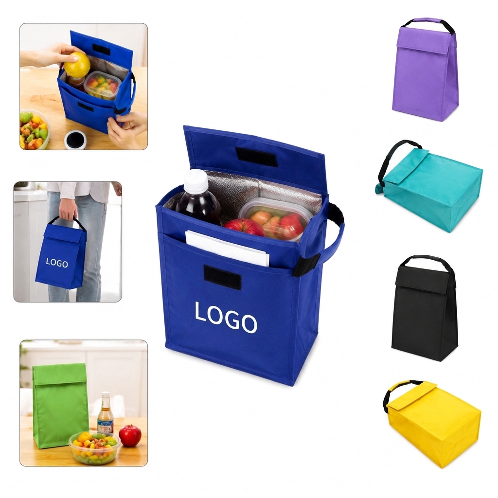 Insulated Lunch Tote with Front Pocket