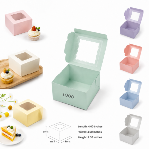 4 Inch Clear Window Bakery Boxes