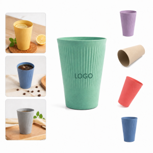 4-Piece Eco Wheat Straw Drinking Cup Set
